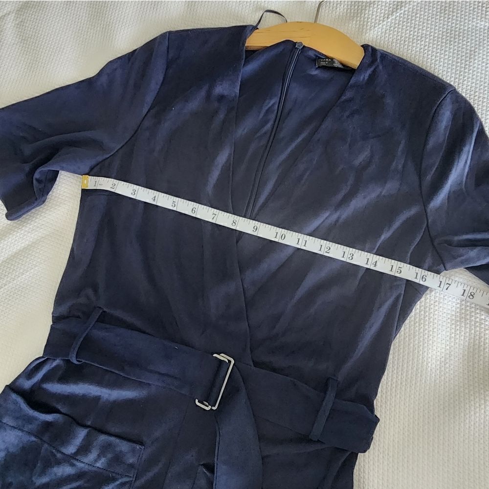 Zara front pockets belted romper - Picture 7 of 16